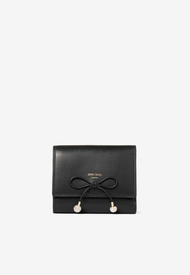 Jimmy Choo Marinda Leather Wallet MARINDA KHY BLACK/MACARON/LIGHT GOLD