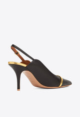 Malone Souliers Marion 70 Slingback Pumps in Leather Black MARION70-65BLACK MULTI