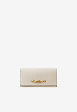 Jimmy Choo Martina Lizard Print Leather Wallet MARTINA HRB BAMBOO/GOLD