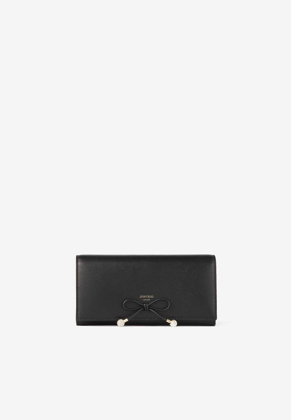 Jimmy Choo Martina Leather Wallet MARTINA KHY BLACK/MACARON/LIGHT GOLD