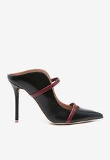 Malone Souliers Maureen 100 Pointed Leather Mules MAUREEN 100-356 BLACK/BURGUNDY Black