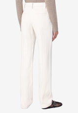 Brunello Cucinelli Straight-Leg Tailored Pants White MB117P8667WO/P_CUCIN-C1177