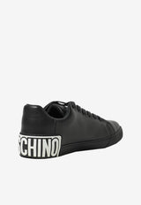 Moschino Logo Lettering Low-Top Sneakers MB15402G1HGA000A VITELLO NERO