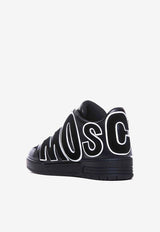 Moschino Logo Streetball Low-Top Sneakers MB15714G1LGAD00A MIX NERO Black