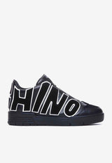 Moschino Logo Streetball Low-Top Sneakers MB15714G1LGAD00A MIX NERO Black