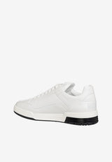 Moschino Low-Top Faux Leather Sneakers MB15874G1HGA0100 PU BIANCO White