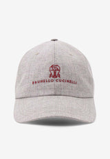 Brunello Cucinelli Embroidered Baseball Cap Gray MB4079850_C001