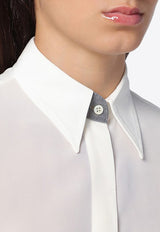 Brunello Cucinelli Semi-Sheer Boxy Silk Shirt  White MB993MV646SI/P_CUCIN-C600