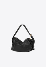 Moschino Tie Me Nappa Leather Hobo Bag Black MC4159PP1MOA0000 NAPPA NERO