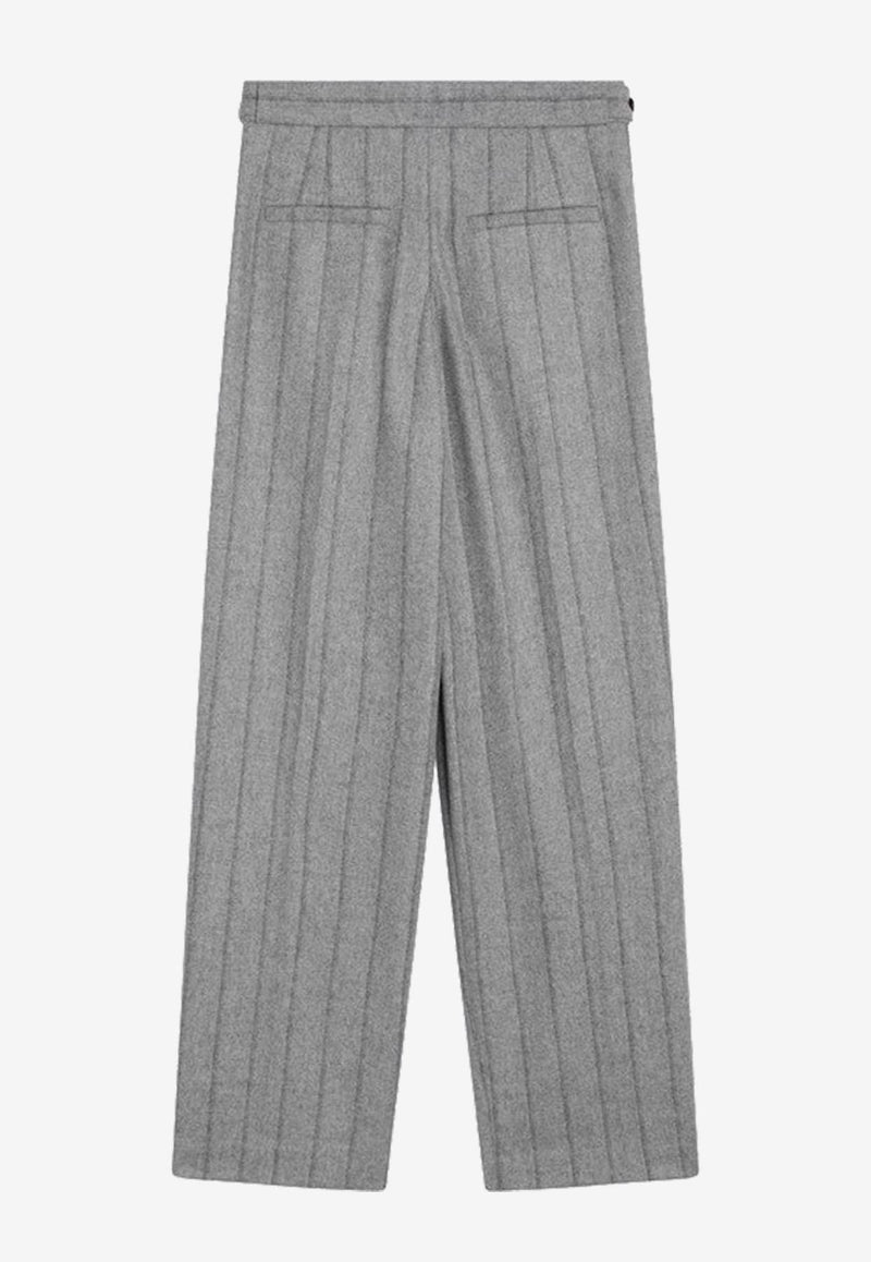 Brunello Cucinelli Pleated Stripe Wide-Leg Pants Gray MD589P8725WV/P_CUCIN-C2247