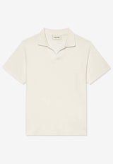 Frame Denim V-neck Jacquard Polo T-shirt Off-white ME24JSH005WHITE