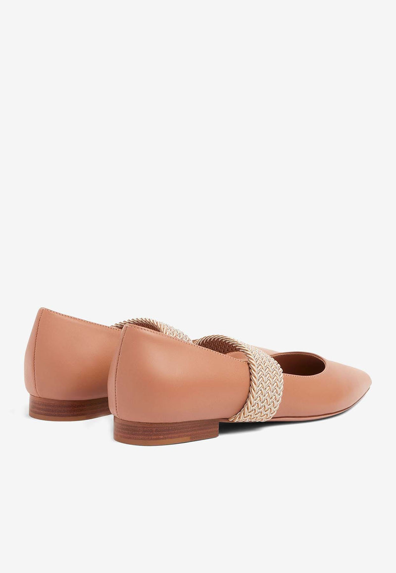 Malone Souliers Melanie Pointed Flats in Nappa Leather MELANIE 10-2 NUDE/BEIGE