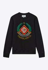 Casablanca Casa Crest Embroidered Sweatshirt Black MF24-JTP-001-03BLACK