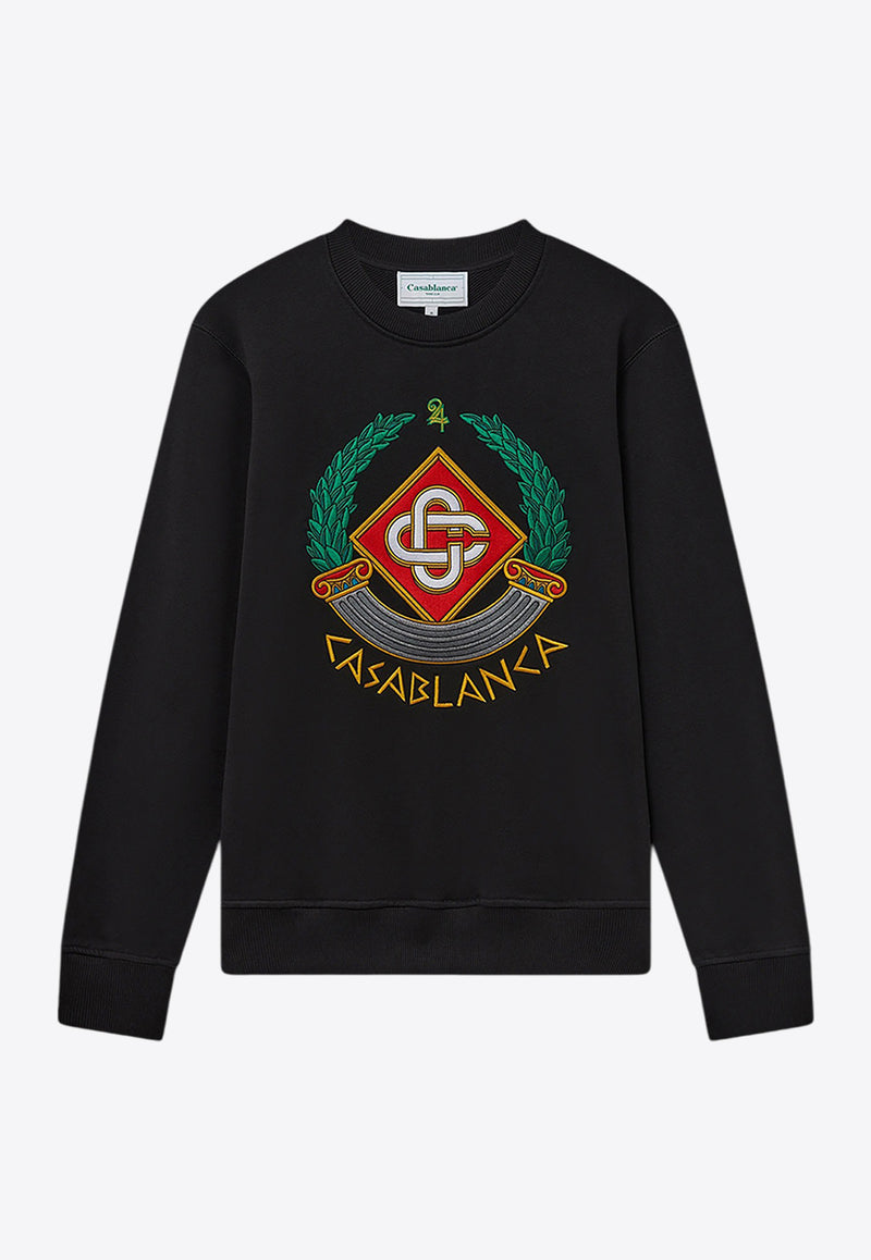 Casablanca Casa Crest Embroidered Sweatshirt Black MF24-JTP-001-03BLACK