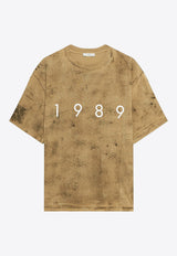 1989 Studio 1989 Logo Bleached T-shirt Beige MFW24.201.LOGOCO/P_1989-CAM