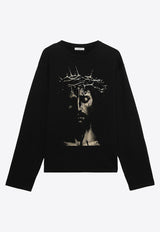 1989 Studio Jesus Print Long-Sleeved T-shirt Black MFW24.204.JESUSCO/P_1989-BLK