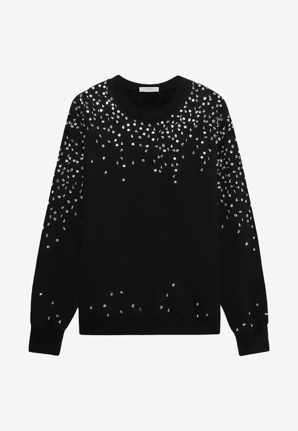 1989 Studio Crystal Embellished Sweatshirt Black MFW24.301.CRYSTACO/P_1989-BLK