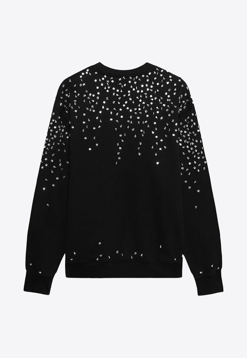 1989 Studio Crystal Embellished Sweatshirt Black MFW24.301.CRYSTACO/P_1989-BLK