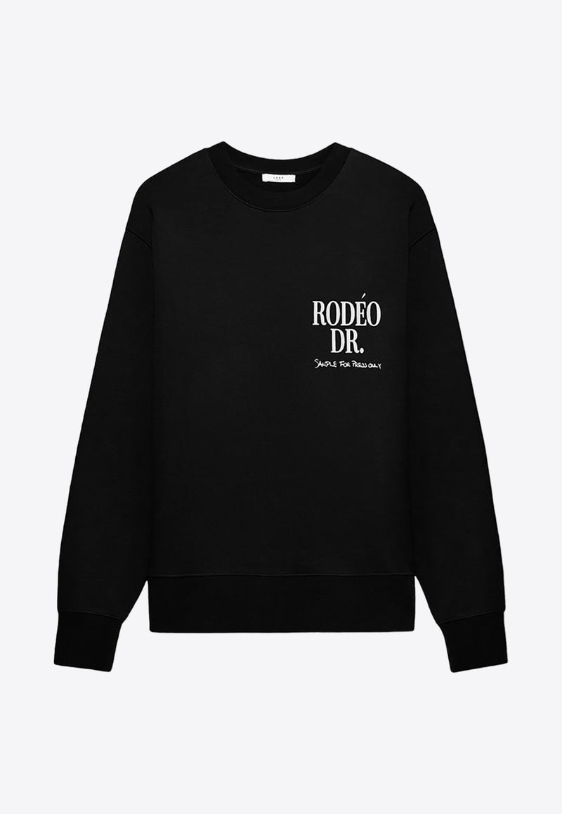 1989 Studio Rodeo Drive Crewneck Sweatshirt Black MFW24.301.RODEOCO/P_1989-BLK