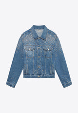 1989 Studio Crystal Embellished Denim Trucker Jacket Denim MFW24.701.CRYSTACO/P_1989-BLU