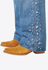 1989 Studio Crystal Embellished Straight-Leg Jeans Light Blue MFW24.709.CRYSTACO/P_1989-BLU