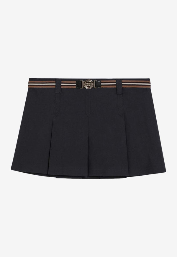 Miu Miu Pleated Mini Skirt Navy MG2406OOO12NS/Q_MIU-F0008