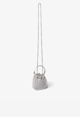 Jimmy Choo Micro Bon Bon Crystal-Embellished Top Handle Bag MICRO BON BON BXW SILVER