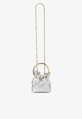 Jimmy Choo Micro Bon Bon Metallic Top Handle Bag MICRO BON BON BYL SILVER/LIGHT GOLD