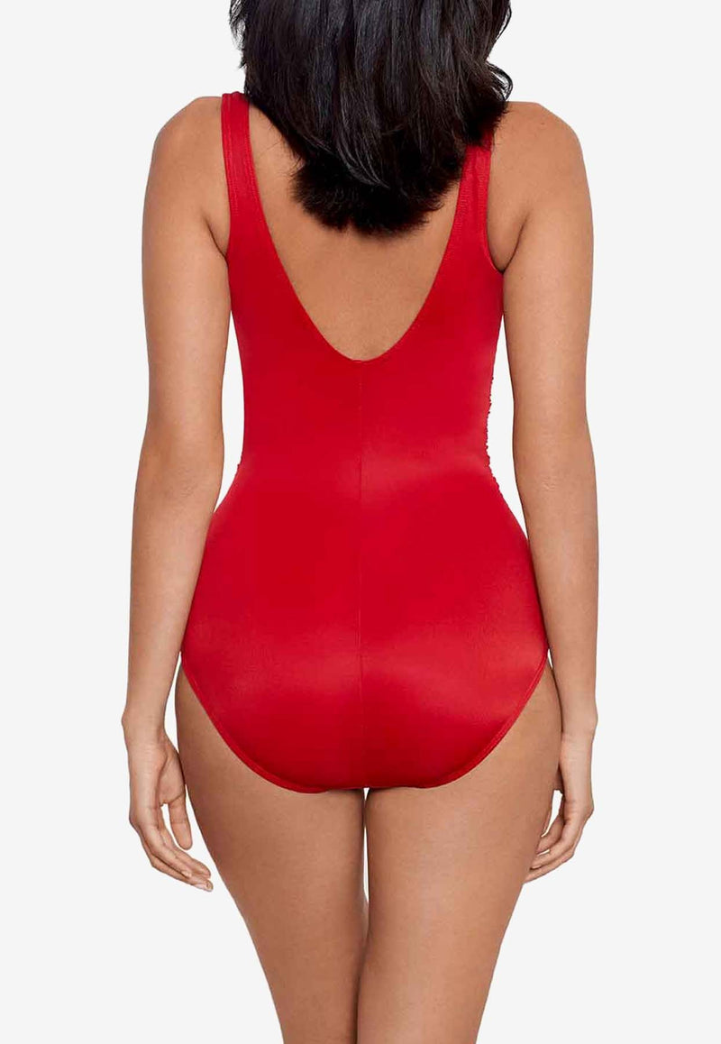 Miraclesuit Rock Solid Cherie One-Piece Swimsuit Red