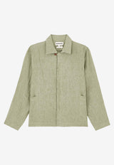 Marané Relaxed Long-Sleeved Linen Jacket Khaki MJ-DKKHAKI