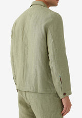 Marané Relaxed Long-Sleeved Linen Jacket Khaki MJ-DKKHAKI