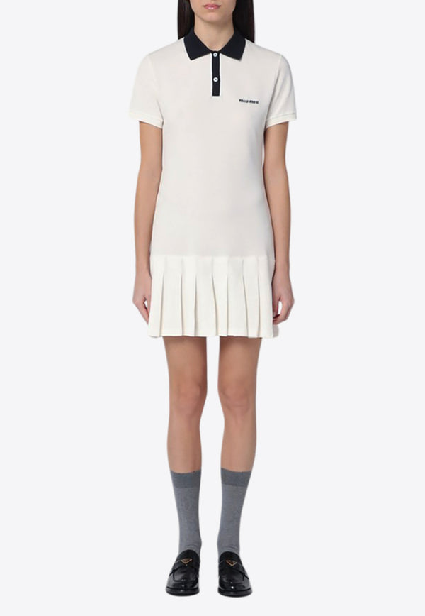 Miu Miu Embroidered Logo Polo Mini Dress White MJA893OOO14RW/Q_MIU-F0009