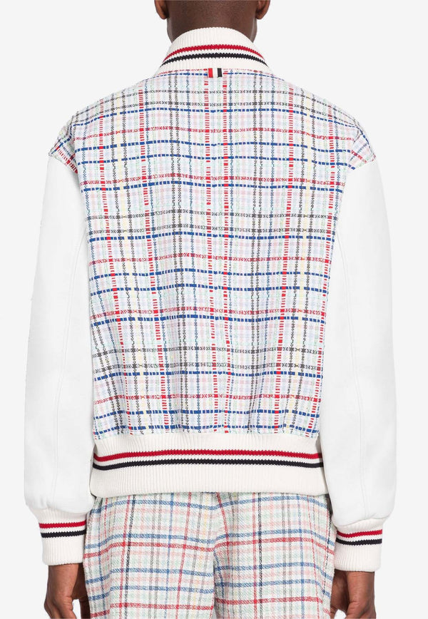 Thom Browne Gingham Check Bomber Jacket Multicolor MJO198X_F0259_996