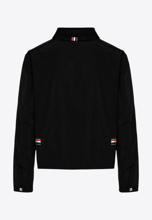 Thom Browne Grosgrain Stripes Zip-Up Jacket Black MJO221C07110/P_THOMB-001