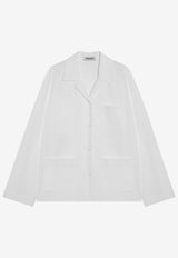 Miu Miu Long-Sleeved Poplin Shirt White MK1884OOO15UL/Q_MIU-F0009