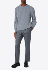 Thom Browne Wool Crewneck Sweater Gray MKA518AY1029/P_THOMB-055