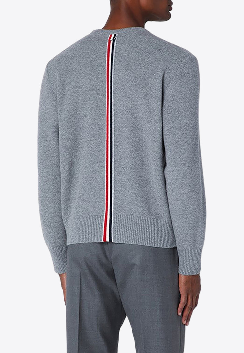 Thom Browne Wool Crewneck Sweater Gray MKA518AY1029/P_THOMB-055