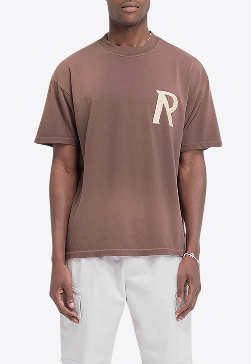 Represent Masking Tape Initial Print T-shirt Brown MLM4208BROWN