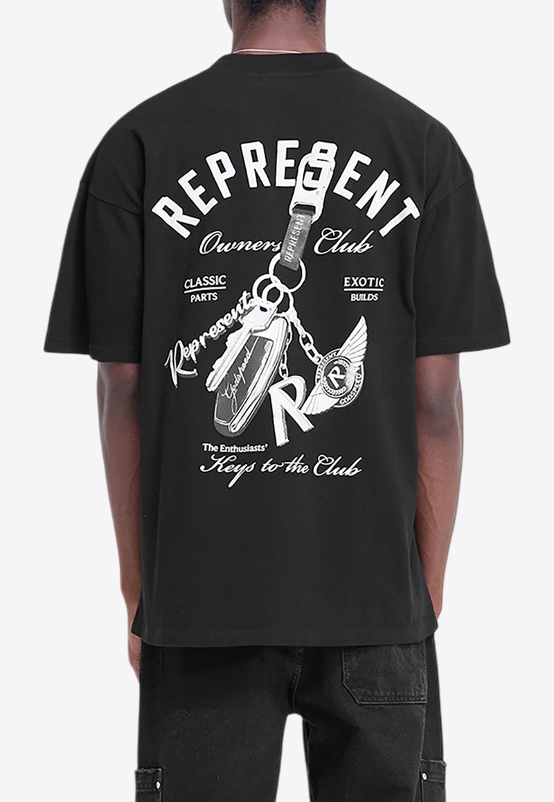 Represent Keys To The Club Printed T-shirt Black MLM4236-01BLACK