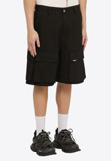 Represent Cargo Bermuda Shorts Black MLM715CO/O_REPRE-01