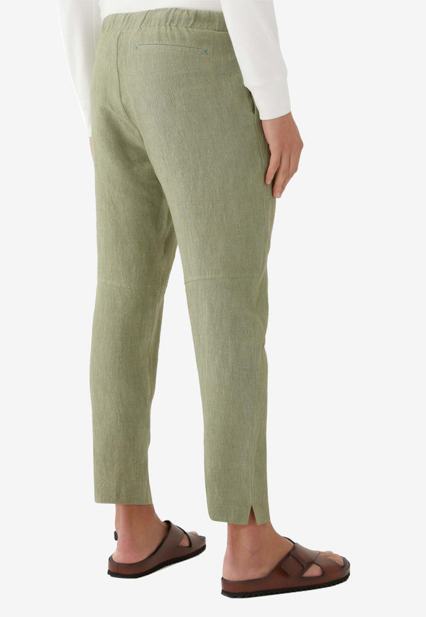 Marané Tapered Linen Pants Khaki MP-DKKHAKI