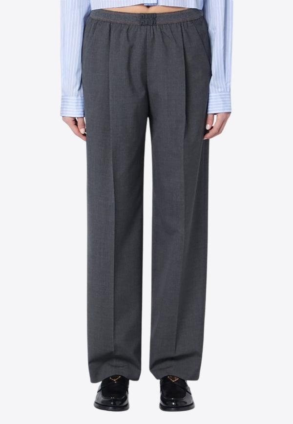 Miu Miu Wool Tailored Pants Gray MP1841OOO1XMY/Q_MIU-F0480