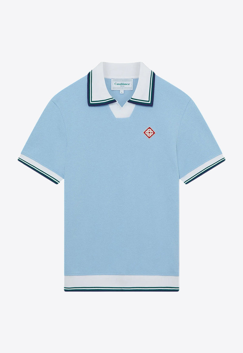 Casablanca Diamond Logo Patch Polo T-shirt Light Blue MPF24-JTP-250-02LIGHT BLUE