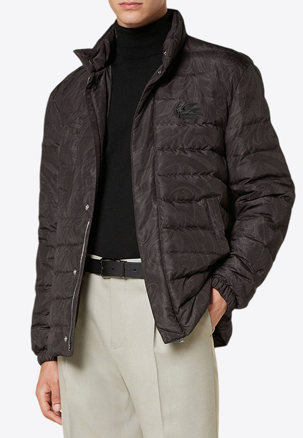 Etro Paisley Jacquard Zip-Up Down Jacket Black MRBB000199SAS01X0810BLACK