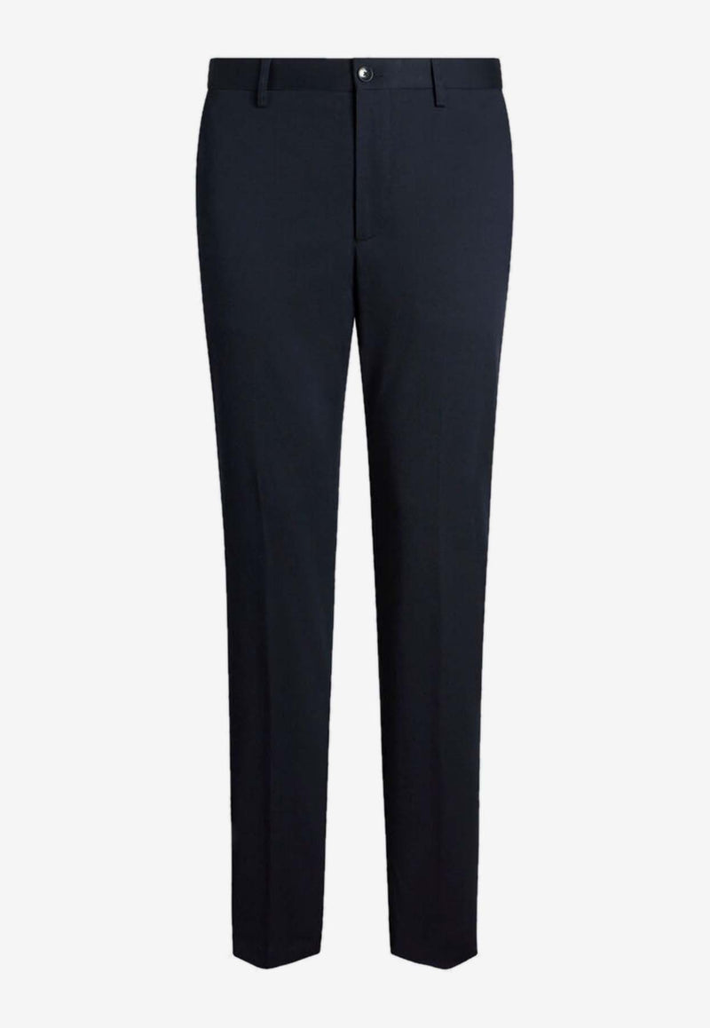 Etro Logo Embroidered Tailored Pants Blue MREA000599TJ541B0065NAVY