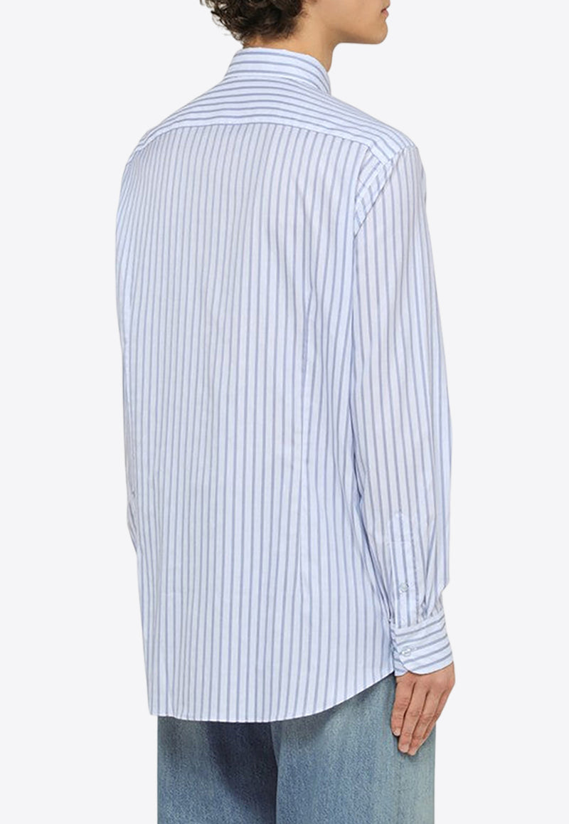 Etro Logo Embroidered Striped Shirt Blue MRIB000299TR507/O_ETRO-S8453