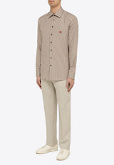 Etro Logo Embroidered Striped Shirt Pink MRIB000299TR516/O_ETRO-S8451