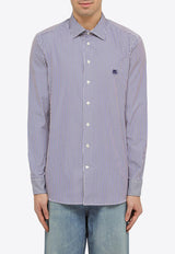 Etro Logo Embroidered Striped Shirt Blue MRIB000299TR526/O_ETRO-S8461