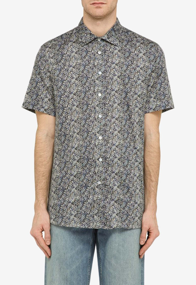 Etro All-Over Print Short-Sleeved Shirt Blue MRIB000399SA517/O_ETRO-X0880