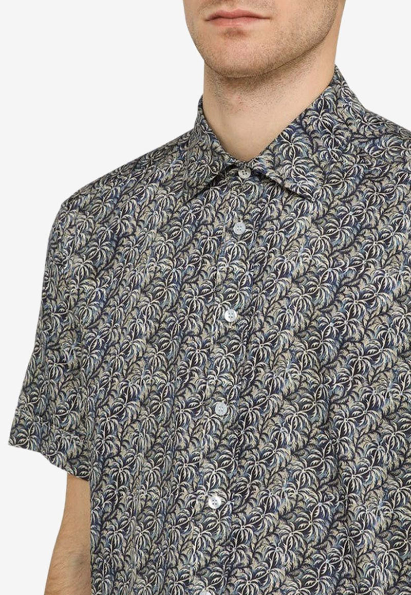 Etro All-Over Print Short-Sleeved Shirt Blue MRIB000399SA517/O_ETRO-X0880